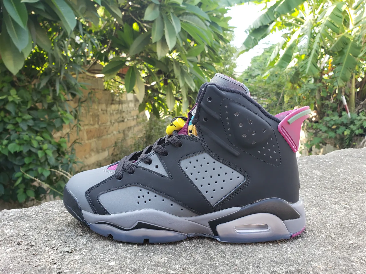 Air Jordan 6 काले ग्रे मैजेंटा पीले बास्केटबॉल जूते 6
