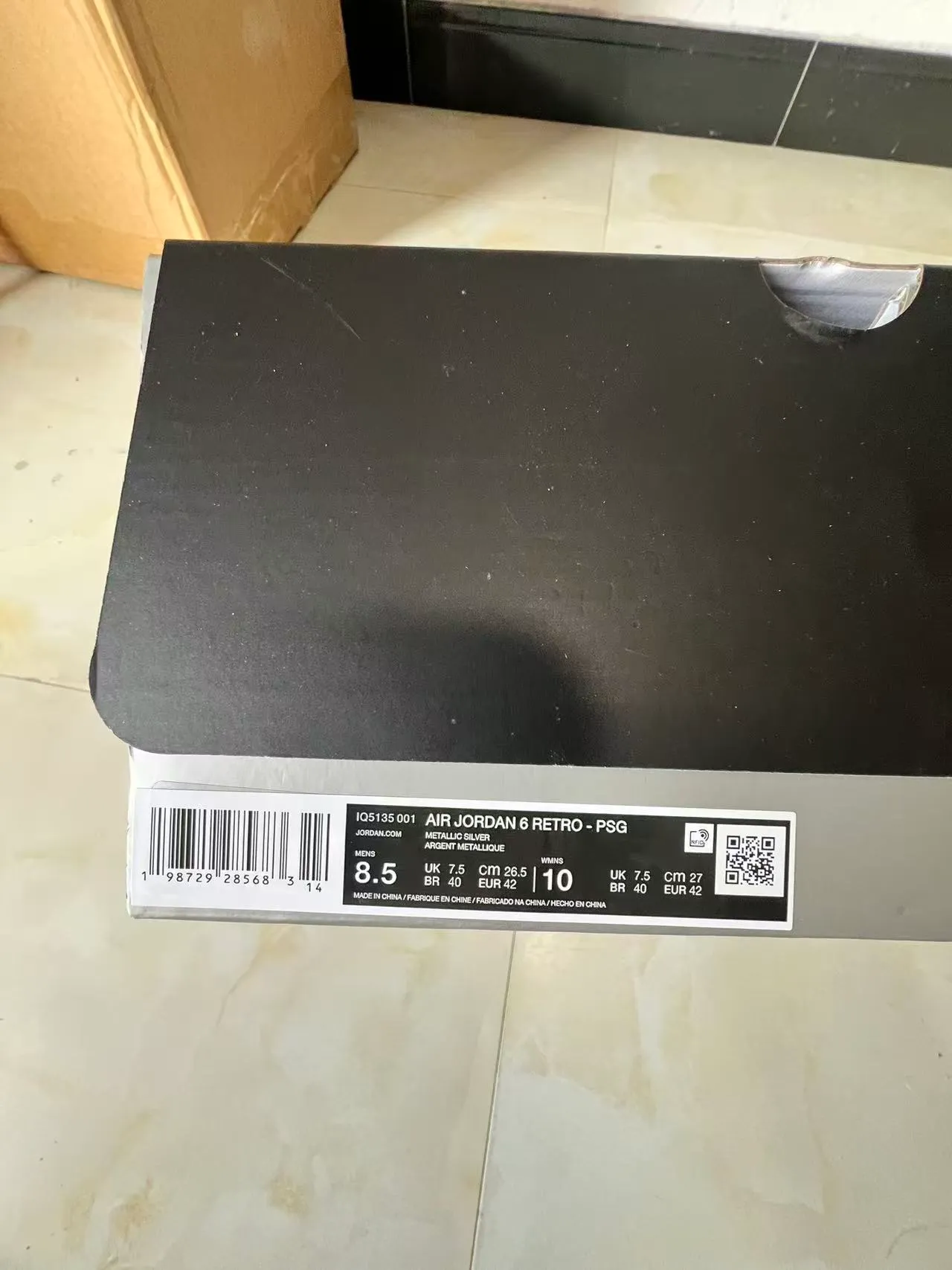 Air Jordan 6 मेटैलिक सिल्वर हाई-टॉप बास्केटबॉल जूते 10