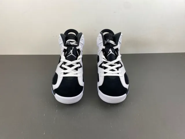 Air Jordan 6 Tênis de Basquete Branco Preto Com Manchas 11