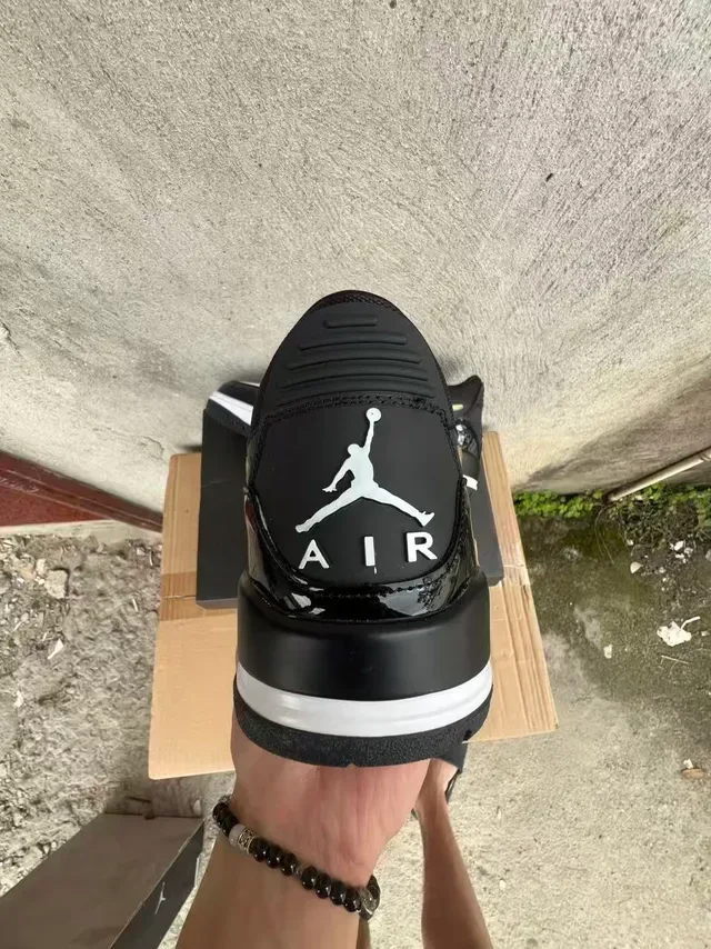 Air Jordan Black Gold Patent Leather Swoosh Overlay Sneakers 8