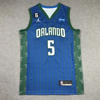 Camisa Air Jordan Orlando Magic City Edition azul e verde com estrelas