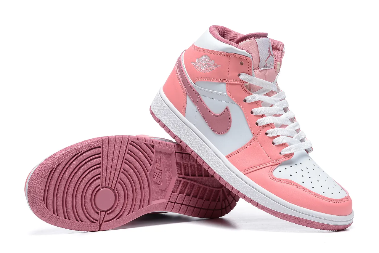 Air Jordan 粉白高帮冲孔鞋头篮球鞋 2