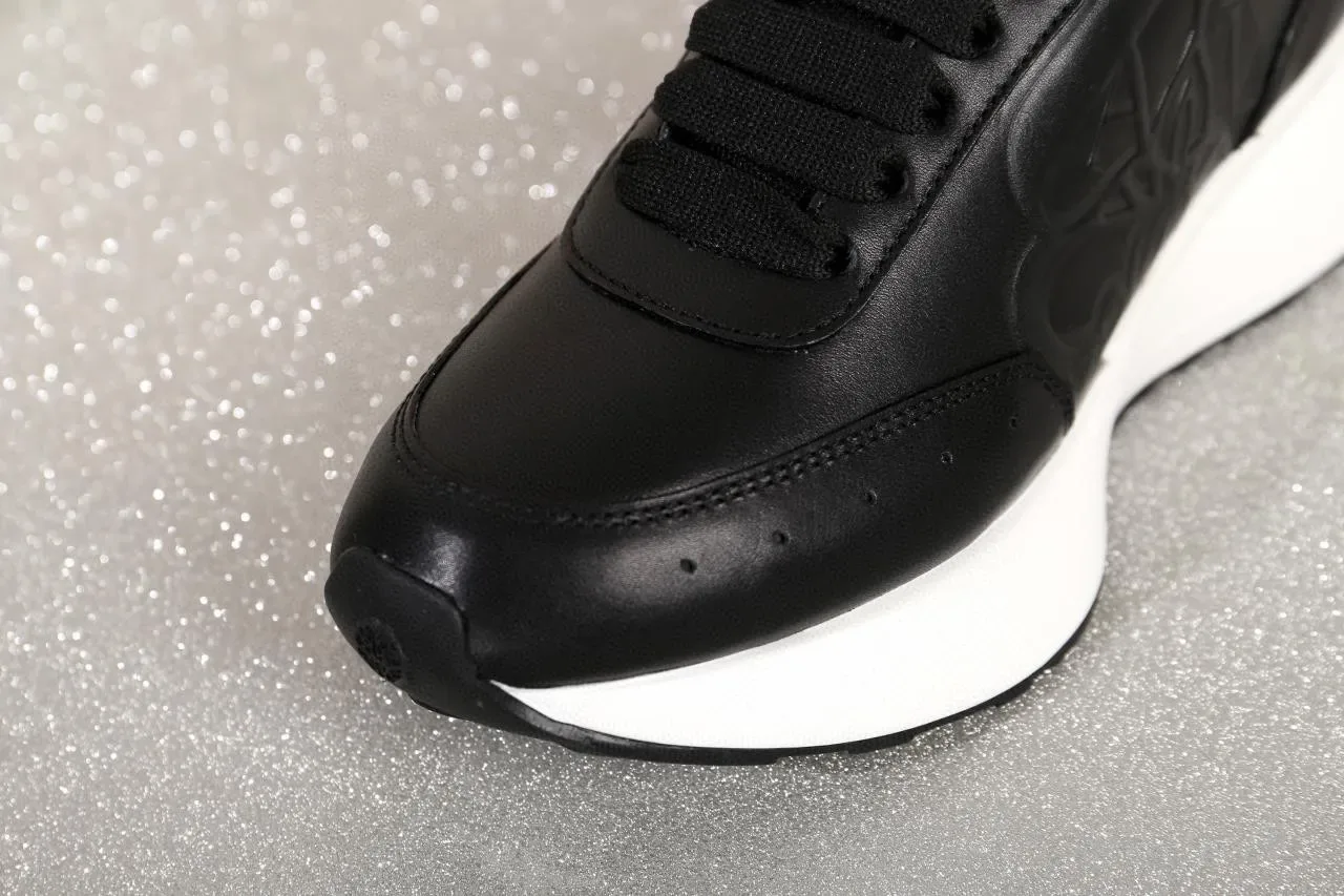 Alexander McQueen Oversized Sneaker Black and White Lifestyle Sneakers 4