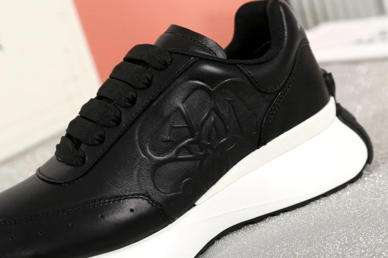 Alexander McQueen Oversized Sneaker Black and White Lifestyle Sneakers 5