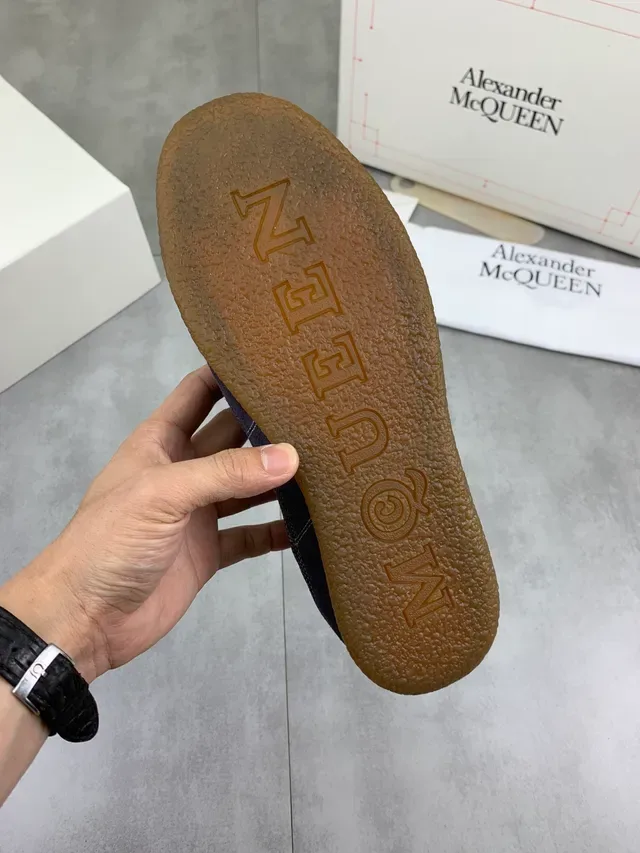 Alexander McQueen Oversized Sneaker Navy Suede Lifestyle Sneakers 2