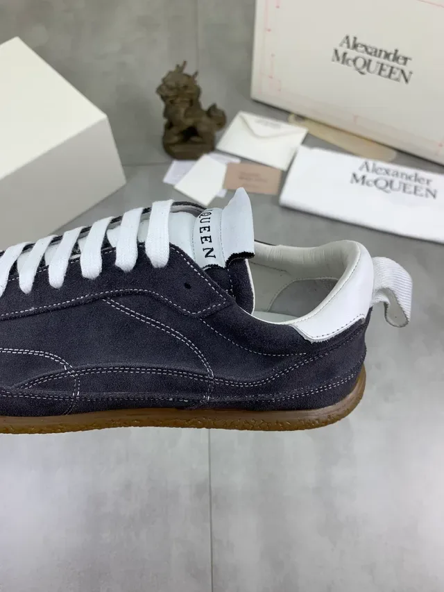 Alexander McQueen Oversized Sneaker Navy Suede Lifestyle Sneakers 4