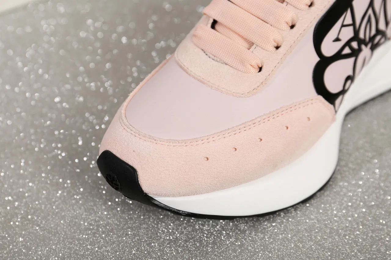 Alexander McQueen Oversized Sneaker Pink Suede Lifestyle Sneakers 4