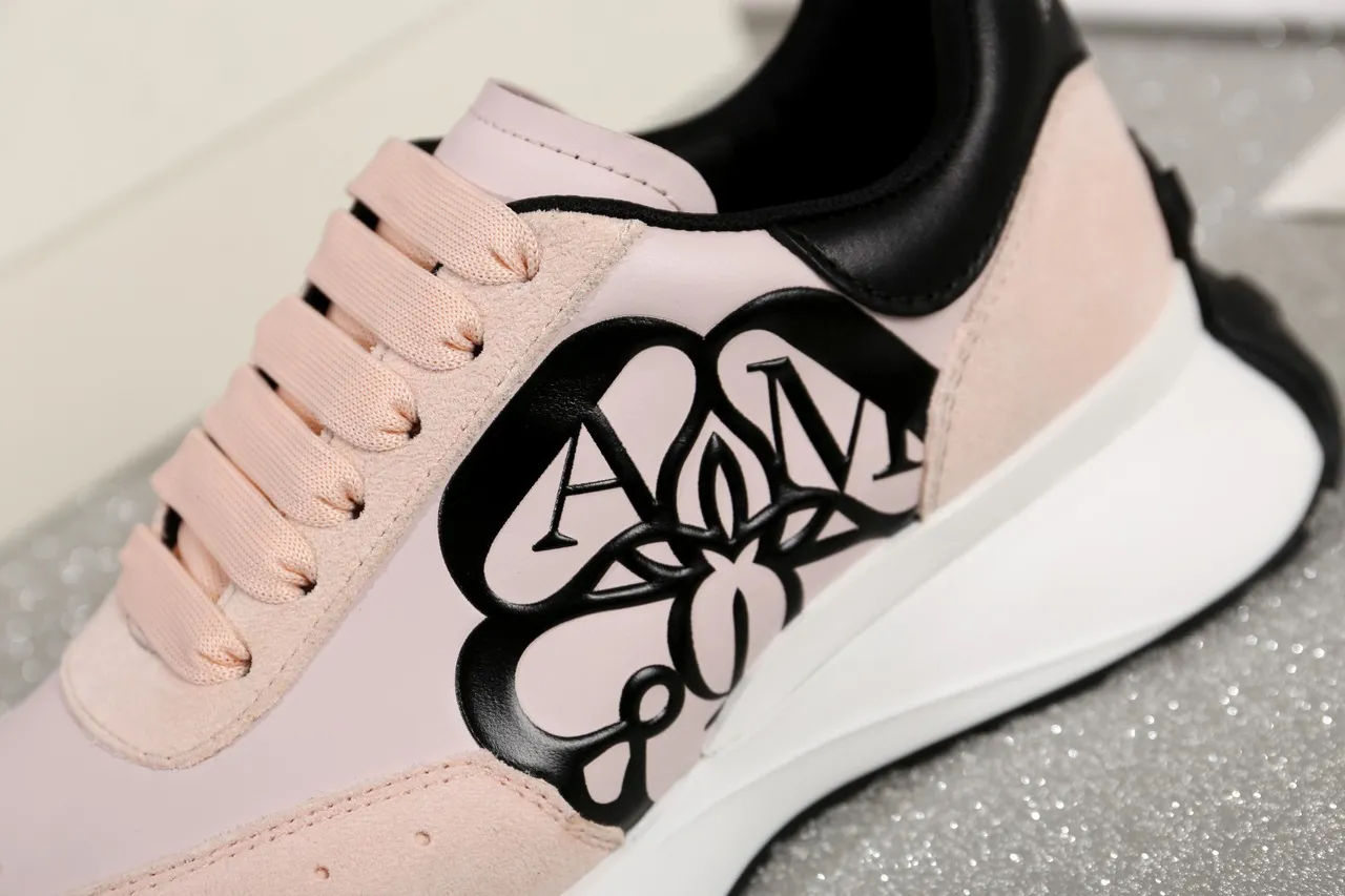 Alexander McQueen Oversized Sneaker Pink Suede Lifestyle Sneakers 5