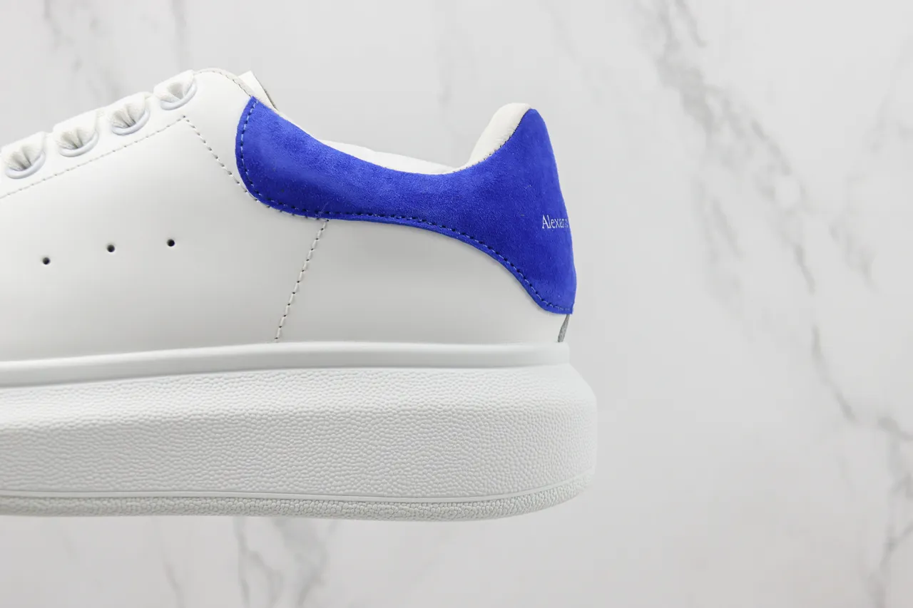 Alexander McQueen Oversized Sneaker White and Blue Suede Lifestyle Sneakers 7