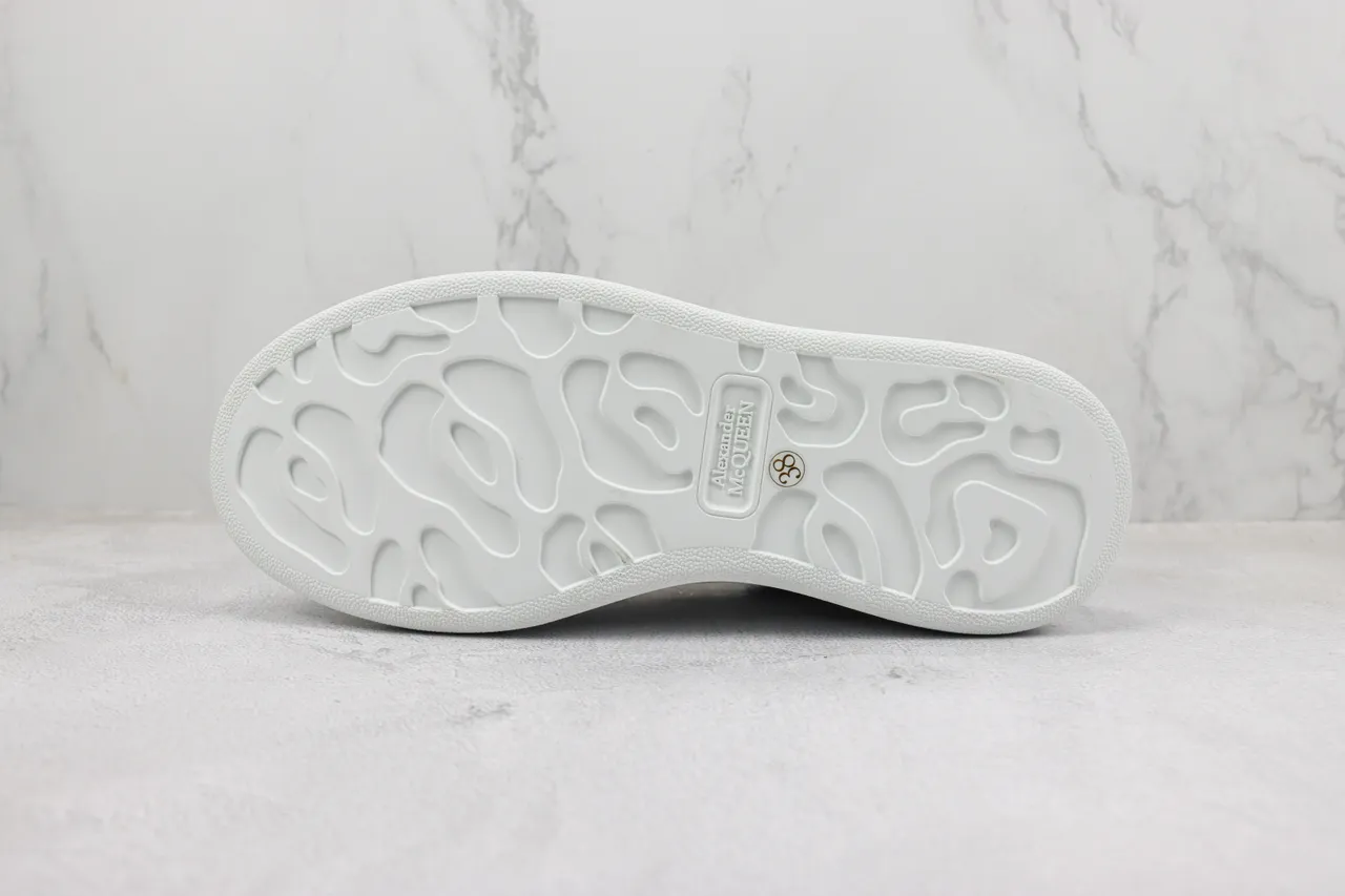 Alexander McQueen Oversized Sneaker White and Blue Suede Lifestyle Sneakers 8
