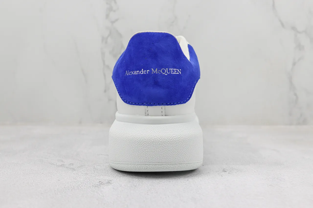 Alexander McQueen Oversized Sneaker White and Blue Suede Lifestyle Sneakers 9