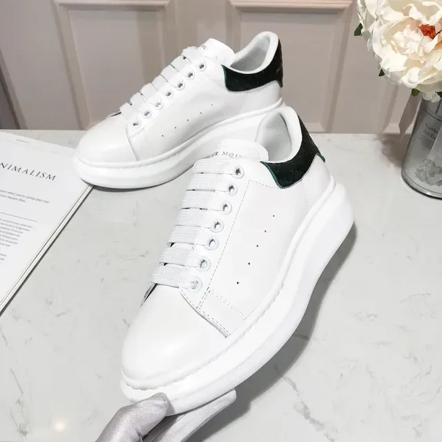 Alexander McQueen Oversized Sneaker White Black Platform Sole Leather Upper Lifestyle Sneakers 2