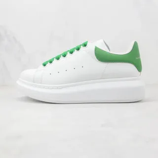 Alexander McQueen Oversized Sneaker White Green Platform Sole Leather Upper Lifestyle Sneakers