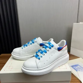 Alexander McQueen Oversized Sneaker White Multicolor Platform Sole Perforated Toe Lifestyle Sneakers