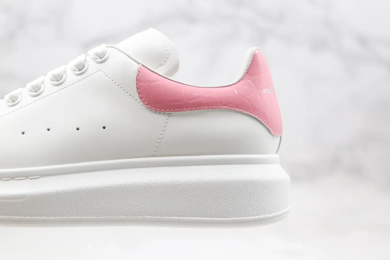 Alexander McQueen Oversized Sneaker White Pink Low-Top Platform Sole Lifestyle Sneakers 6