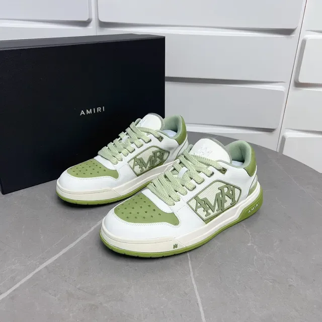 Amiri MA Court Blanc et Vert Olive Sneakers Lifestyle 2