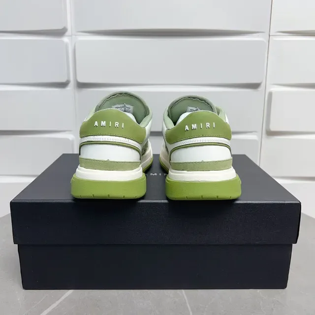 Amiri MA Court Blanc et Vert Olive Sneakers Lifestyle 5