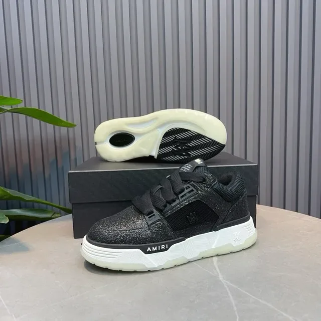 Amiri Skel Top Low Sneakers Lifestyle Noir Pailleté 2