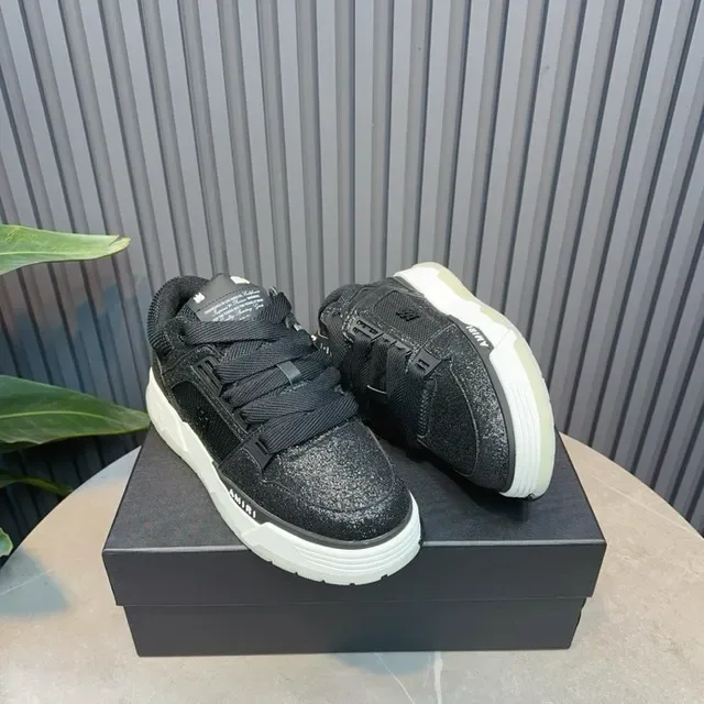 Amiri Skel Top Low Sneakers Lifestyle Noir Pailleté 3