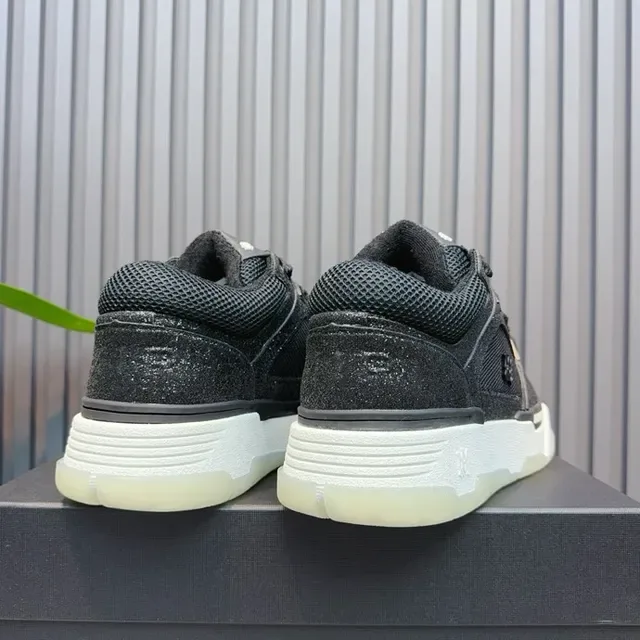 Amiri Skel Top Low Sneakers Lifestyle Noir Pailleté 4