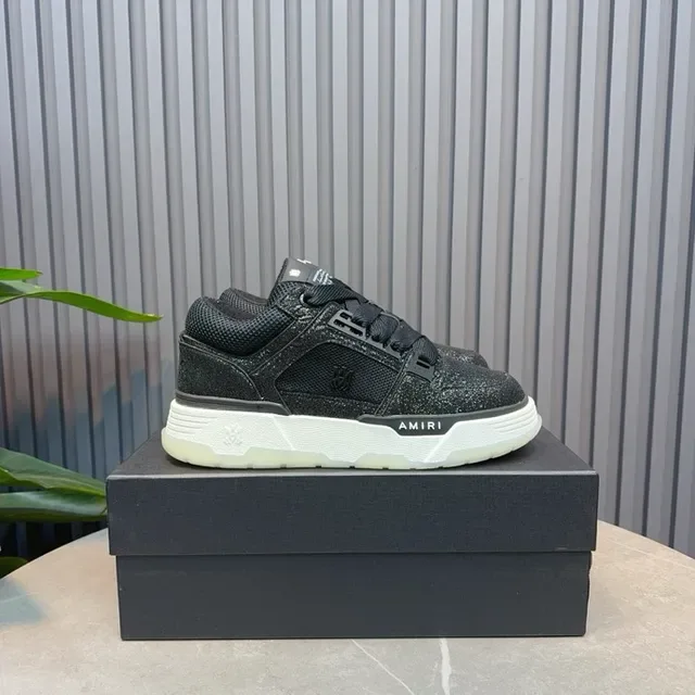 Amiri Skel Top Low Sneakers Lifestyle Noir Pailleté 6