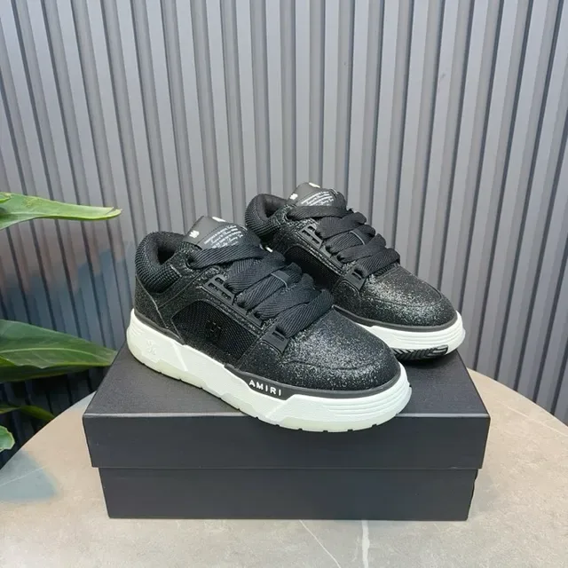 Amiri Skel Top Low Sneakers Lifestyle Noir Pailleté 9