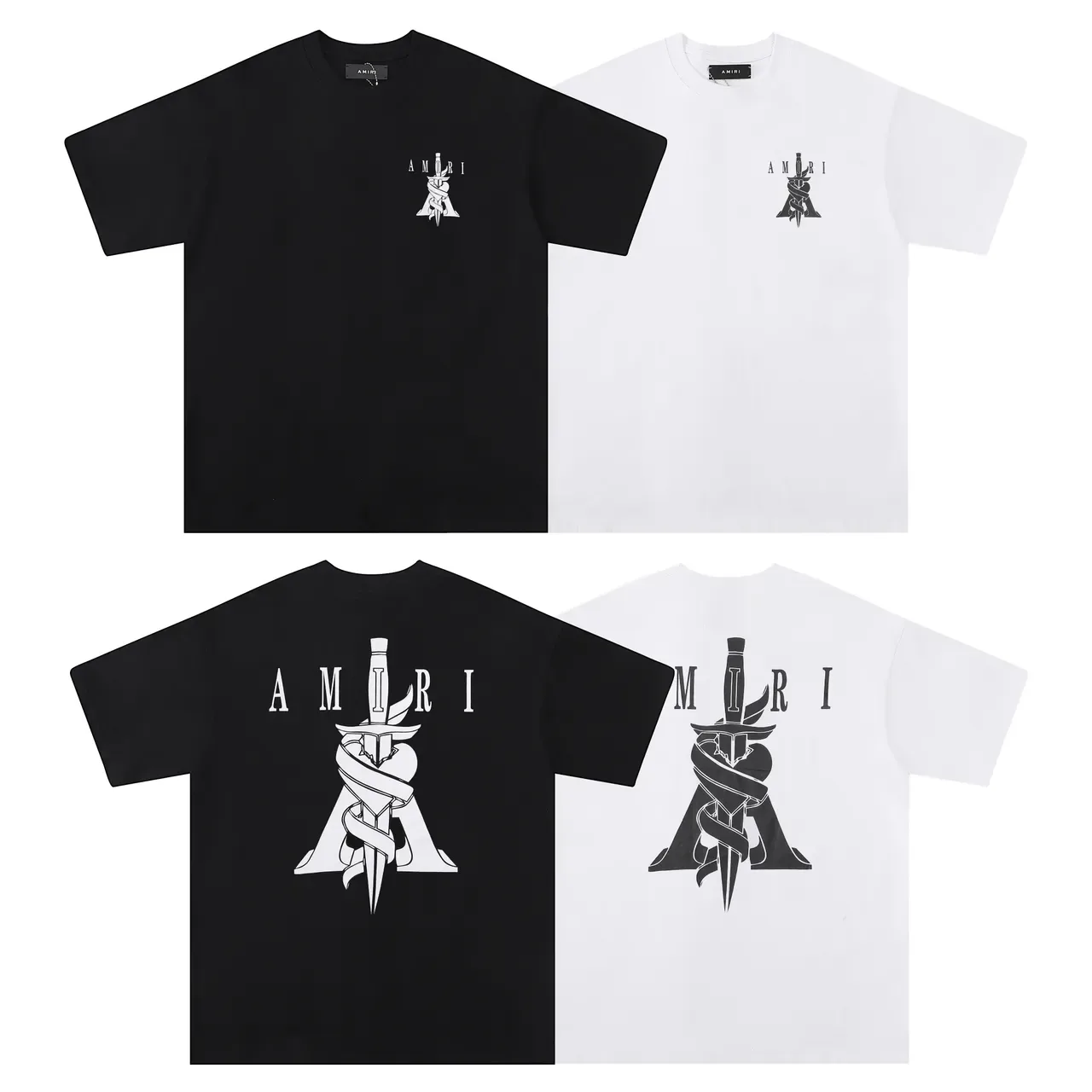 Camiseta gráfica Amiri de espada y cinta 7