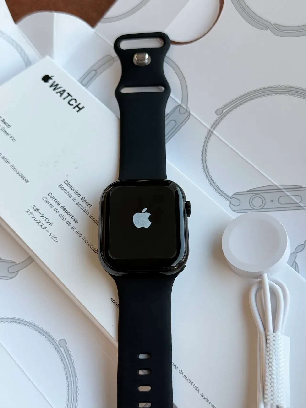 Apple Black Flat-Edged Rectangular Case Silicone Sport Band Sports Watch 13