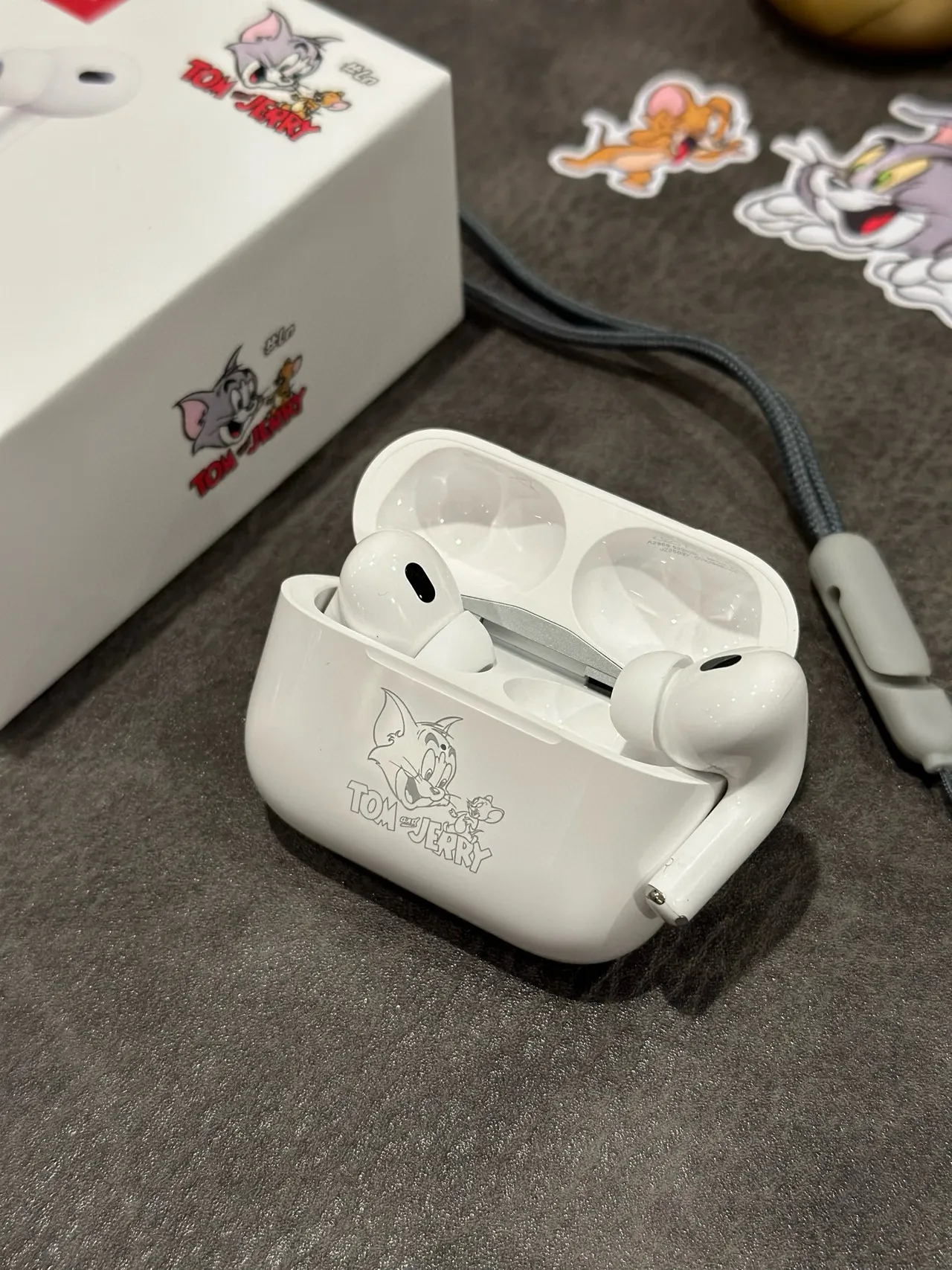 Apple White Gray Stem-Style Matte Finish TWS Earbuds 2
