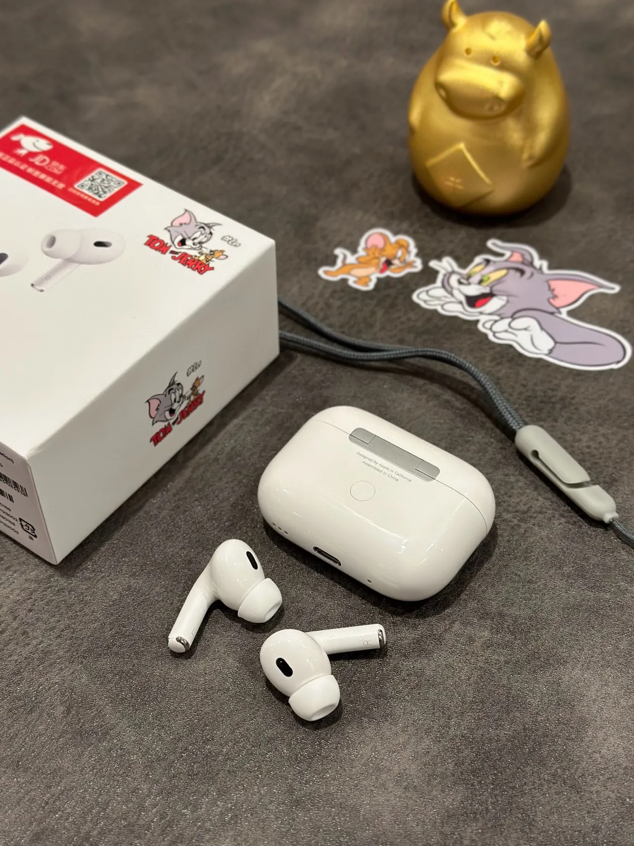 Apple White Gray Stem-Style Matte Finish TWS Earbuds 4