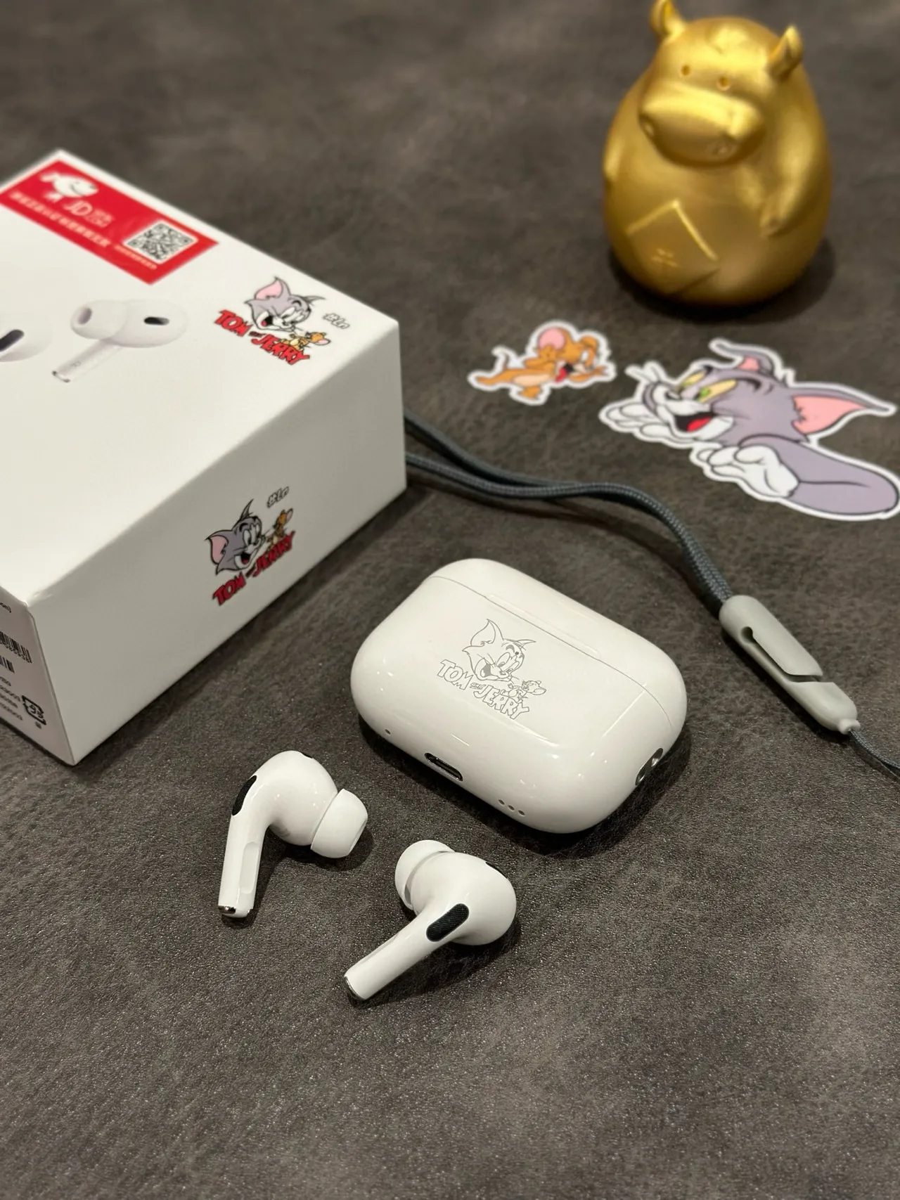 Apple White Gray Stem-Style Matte Finish TWS Earbuds 5