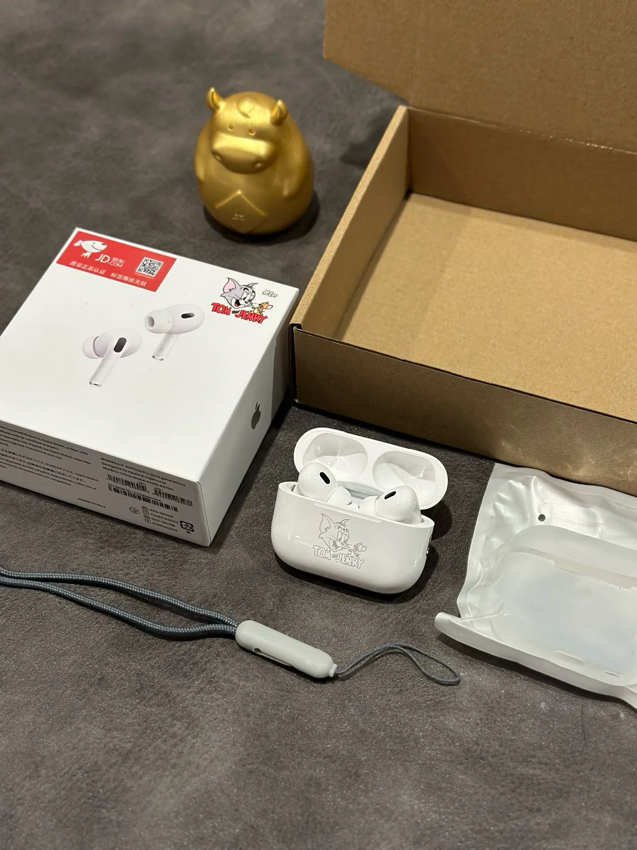 Apple White Gray Stem-Style Matte Finish TWS Earbuds 8