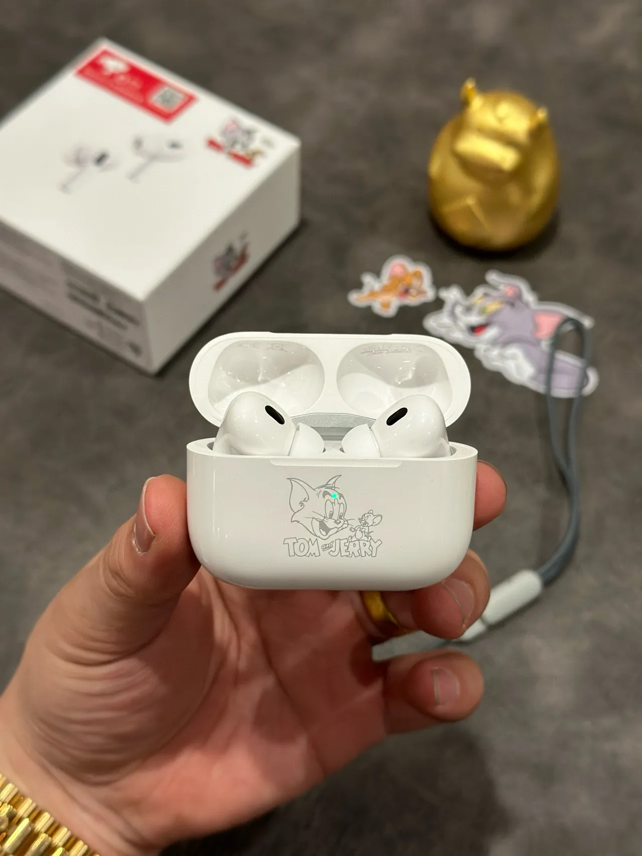 Apple White Gray Stem-Style Matte Finish TWS Earbuds 9