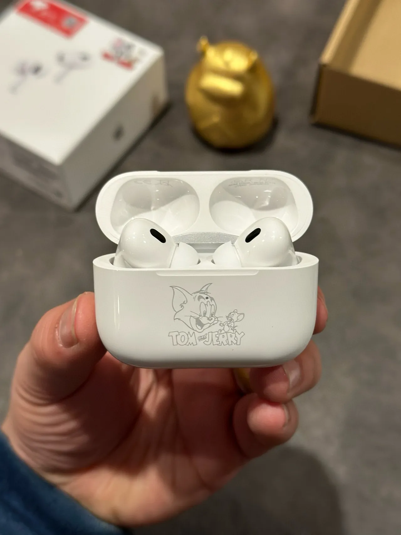 Apple White Gray Stem-Style Matte Finish TWS Earbuds 11