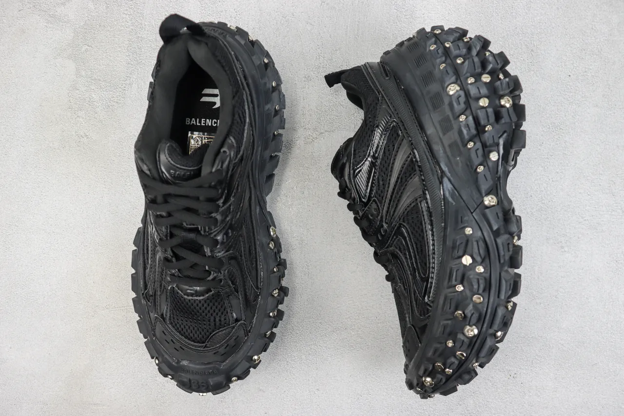 ASICS Negro Plata Malla Y Sintético Superior Oversized Rugged Outsole Chunky Sneakers 3