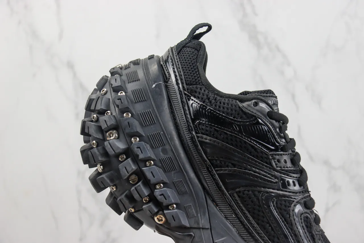 ASICS Negro Plata Malla Y Sintético Superior Oversized Rugged Outsole Chunky Sneakers 5