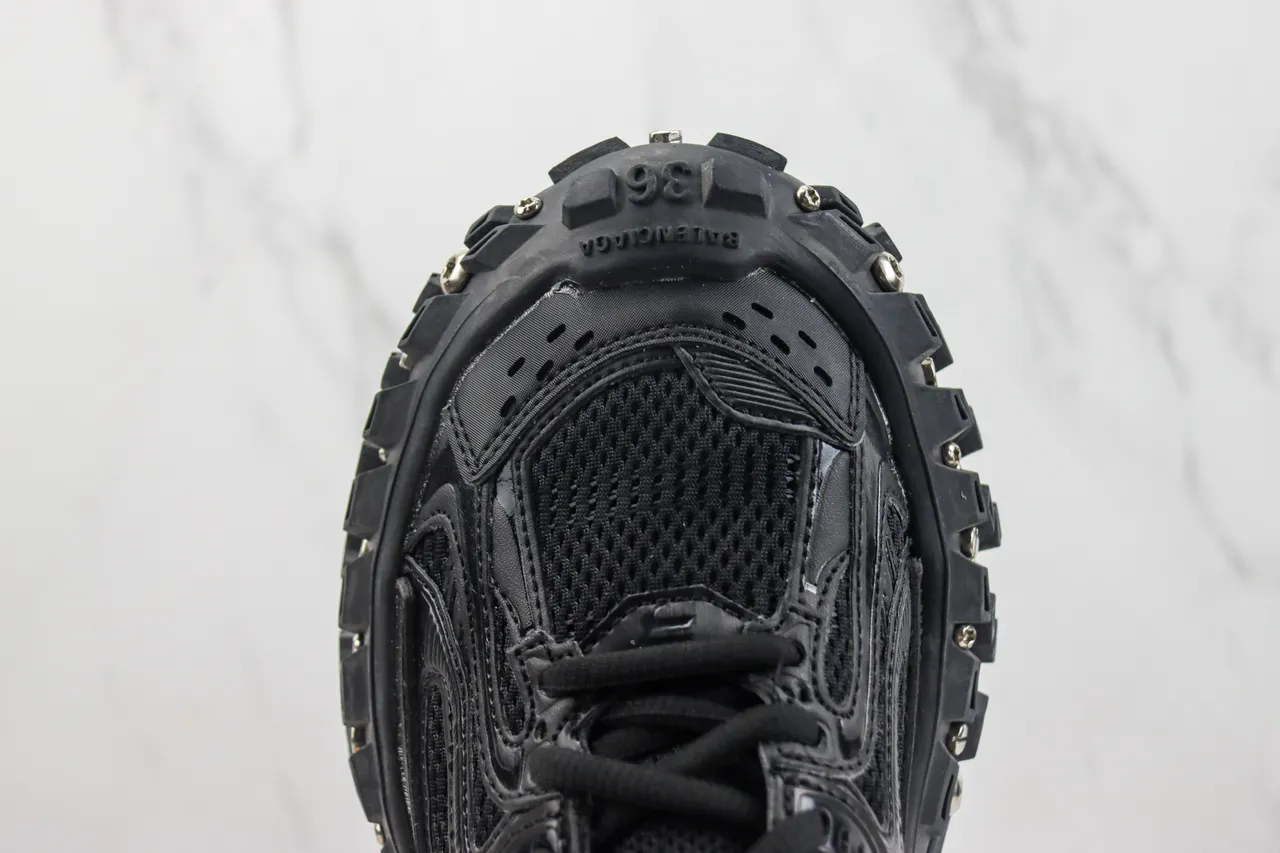 ASICS Negro Plata Malla Y Sintético Superior Oversized Rugged Outsole Chunky Sneakers 6