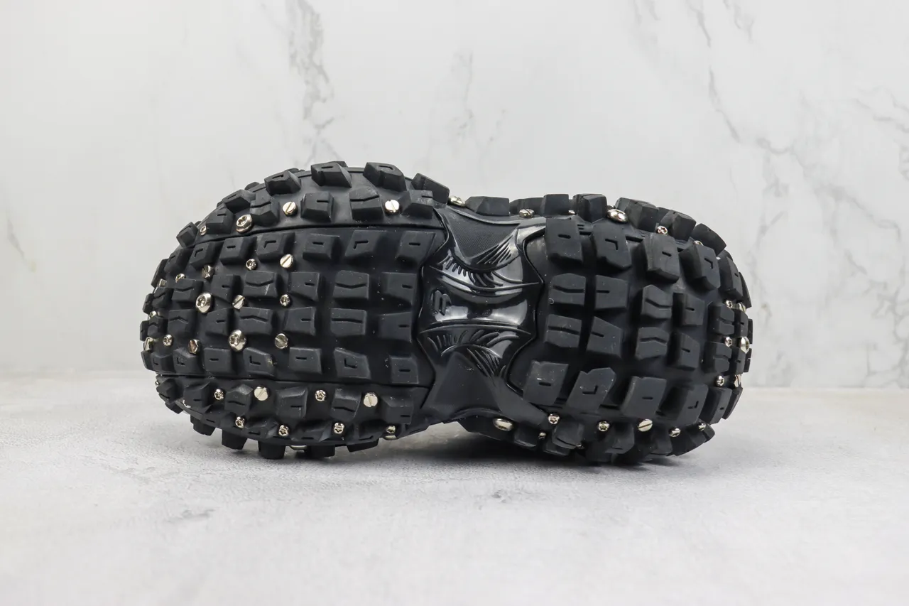 ASICS Negro Plata Malla Y Sintético Superior Oversized Rugged Outsole Chunky Sneakers 8