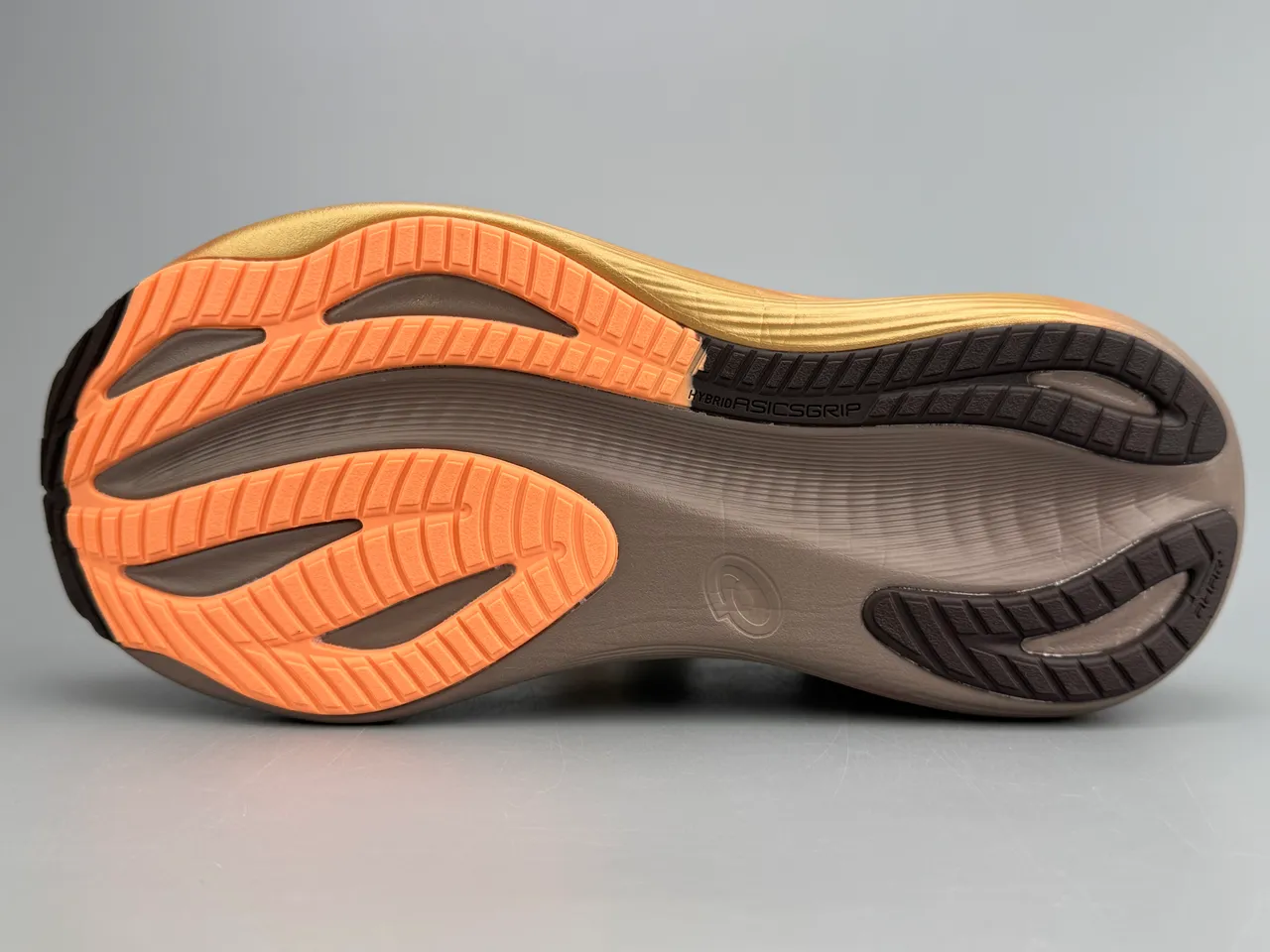 ASICS Brown Gold Knit Upper Tiger Logo Running Shoes 8