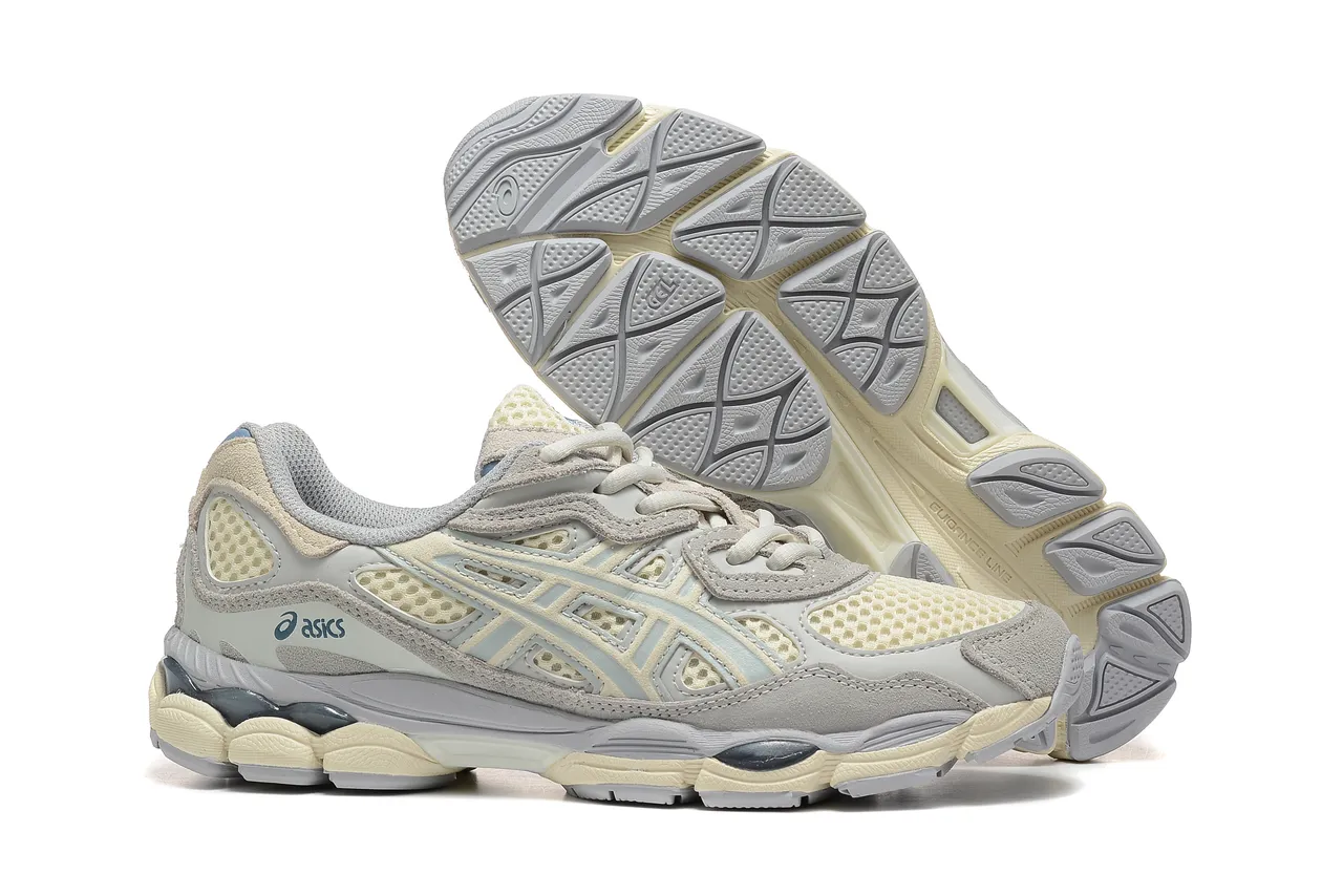 ASICS Gel-Kayano أحذية رياضية رمادية فاتحة وكريمية 5