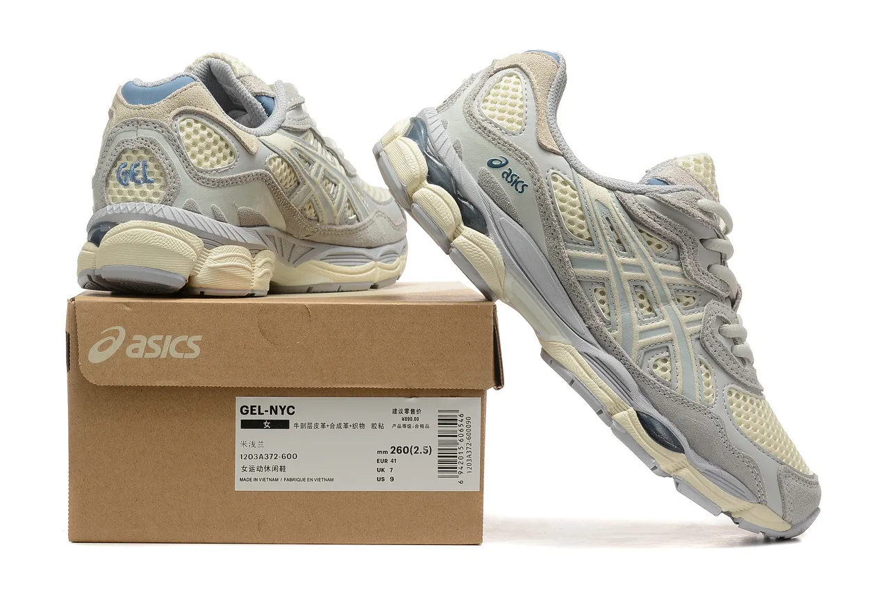 ASICS Gel-Kayano أحذية رياضية رمادية فاتحة وكريمية 6