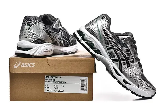 ASICS Gel-Kayano 银黑跑鞋 6