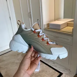 Balenciaga Beige White Oversized Sole Layered Multi-Material Upper Chunky Sneakers