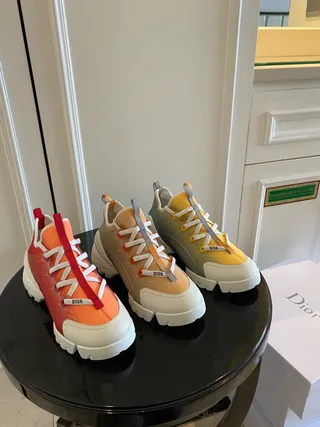 Balenciaga Beige White Oversized Sole Layered Multi-Material Upper Chunky Sneakers 2
