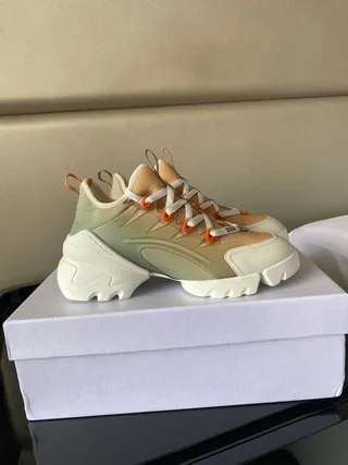 Balenciaga Beige White Oversized Sole Layered Multi-Material Upper Chunky Sneakers 6