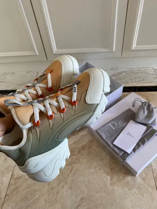 Balenciaga Beige White Oversized Sole Layered Multi-Material Upper Chunky Sneakers 8