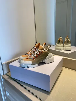 Balenciaga Beige White Oversized Sole Layered Multi-Material Upper Chunky Sneakers 9
