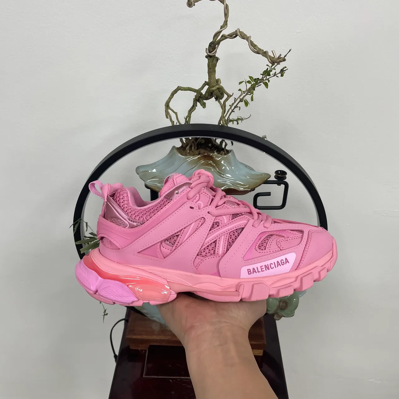 Balenciaga Defender Monochromatic Pink Chunky Sneakers 4