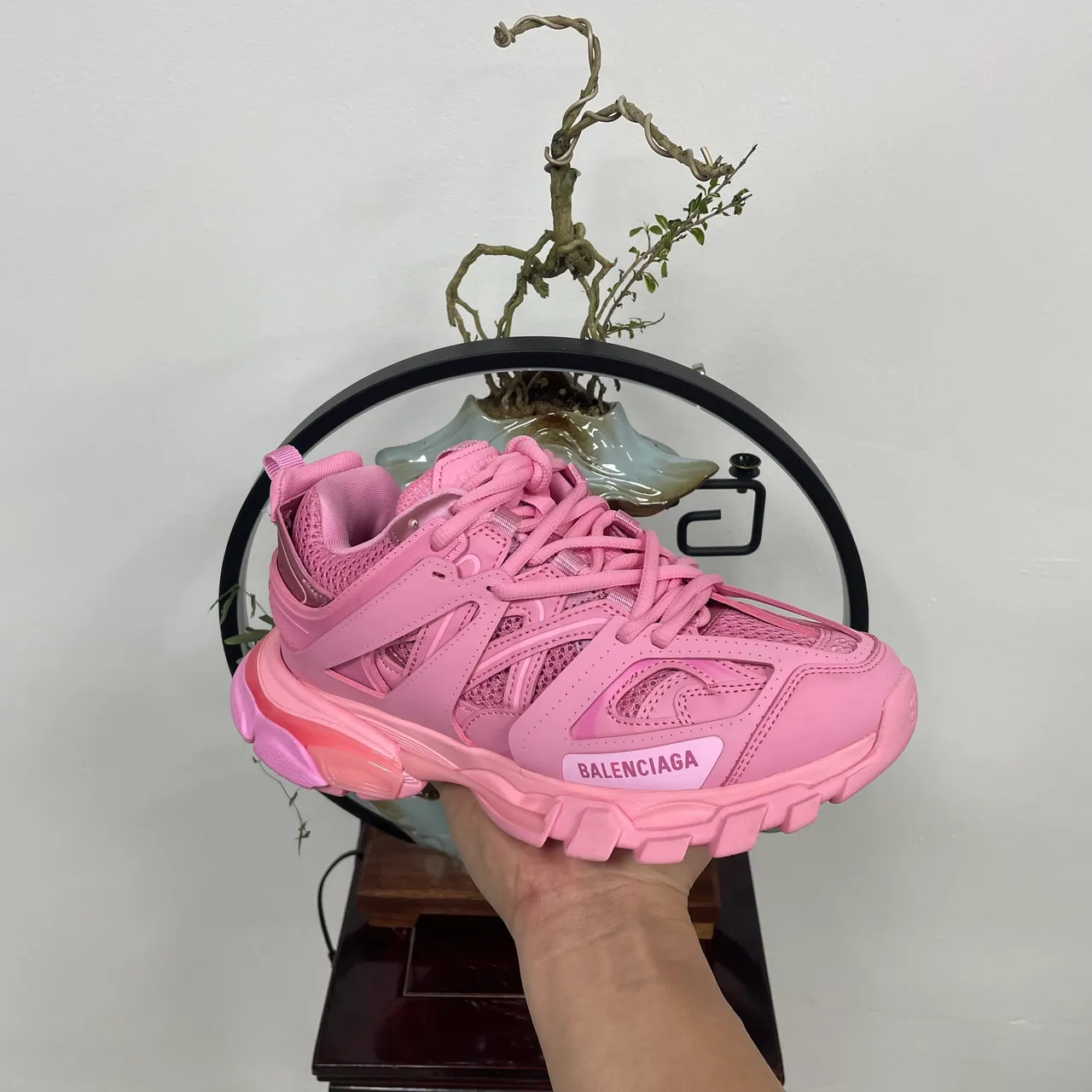 Balenciaga Defender Monochromatic Pink Chunky Sneakers 8
