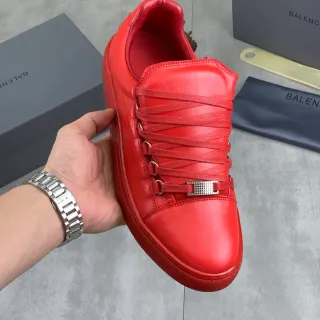 Balenciaga Defender Red Leather Lifestyle Sneakers